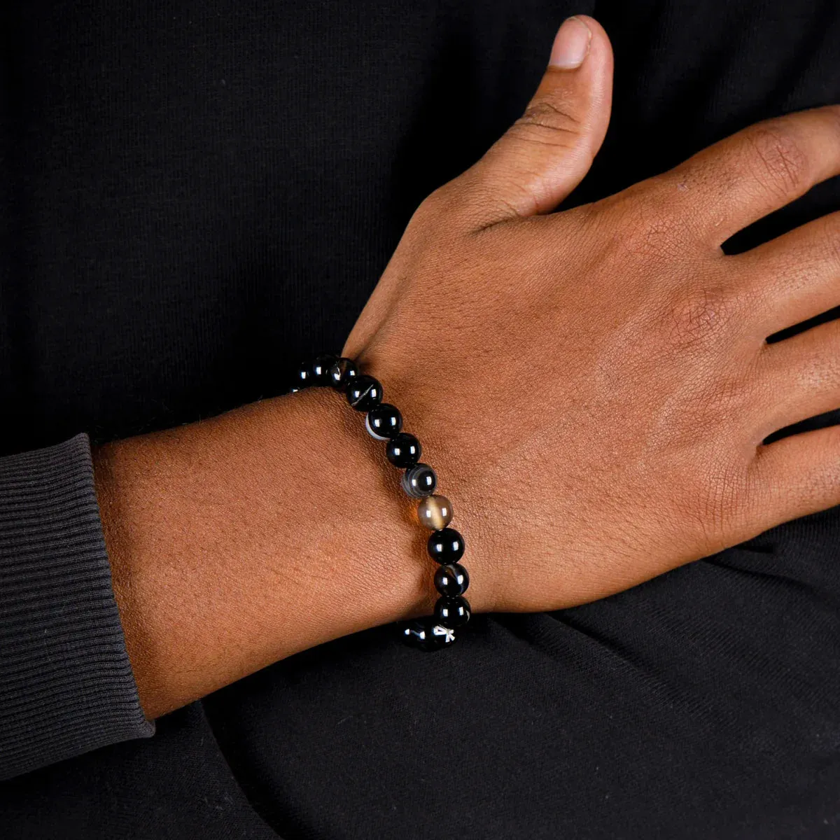 Sulemani hakik Bracelet - 2.5 Inches | Black Hakik Bracelet/ Crystal Bracelet for Men & Women