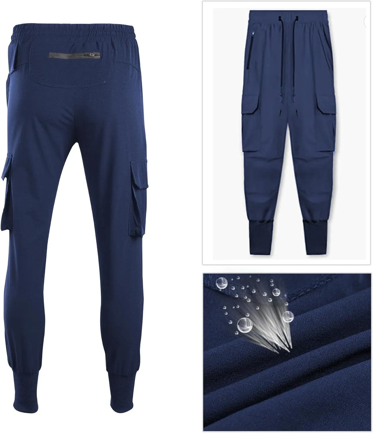 Surenow Mens Running Jogger Pants Workout Athletic Sweatpants Lightweight Thin Quick Dry Tapered Hiking Pants Sports Pants
