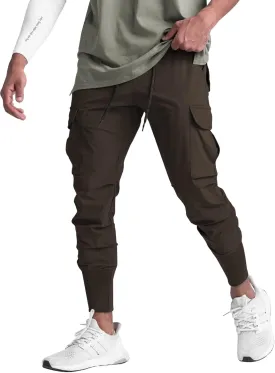 Surenow Mens Running Jogger Pants Workout Athletic Sweatpants Lightweight Thin Quick Dry Tapered Hiking Pants Sports Pants