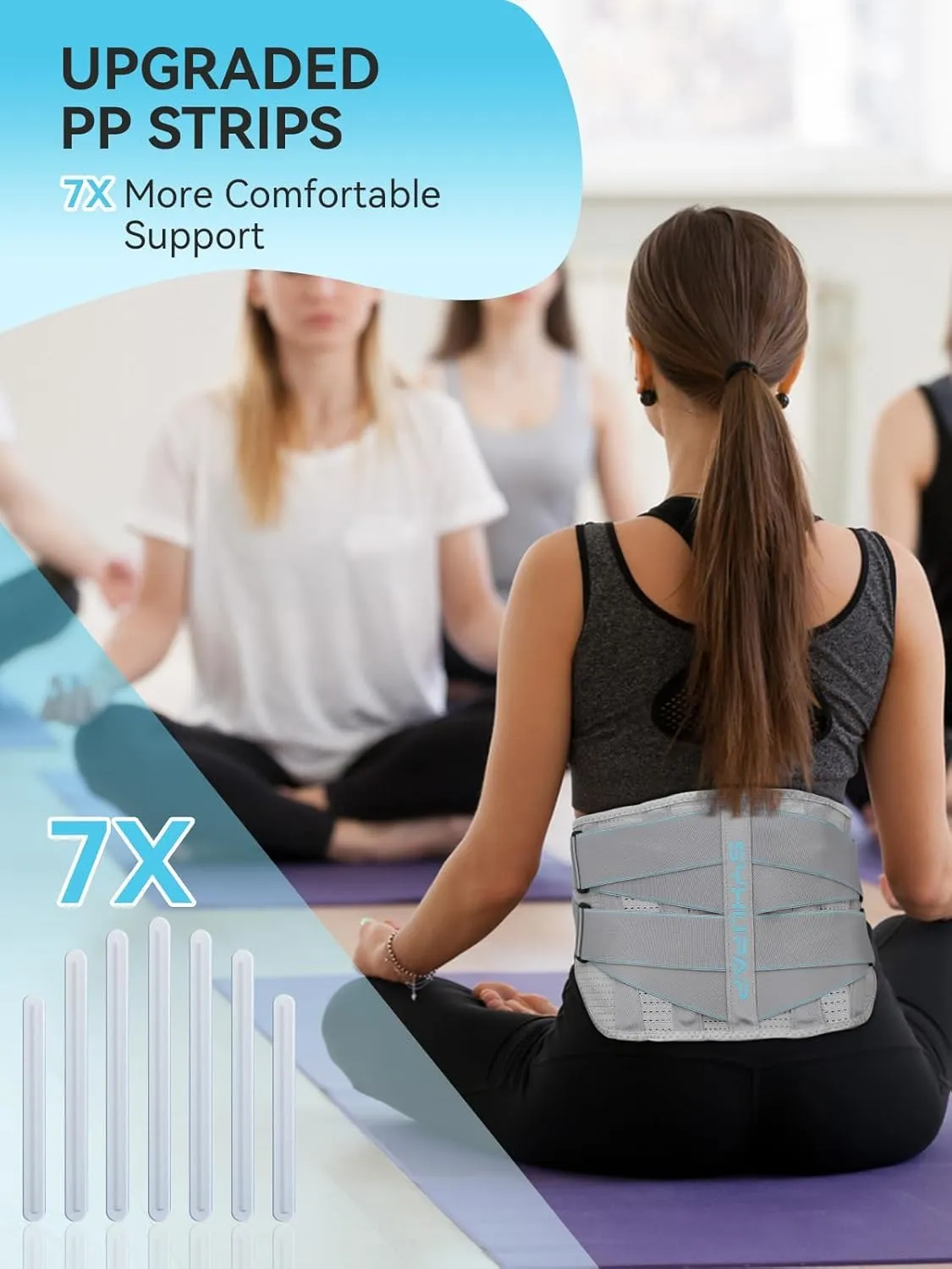 SYXUPAP Waist Back Support Belt for Men Women, Back Brace with Dual Adjustable & Breathable, Lumbar Support Belt for Lower Back Pain Relief from Sciatica, Hernated Disc, Scoliosis