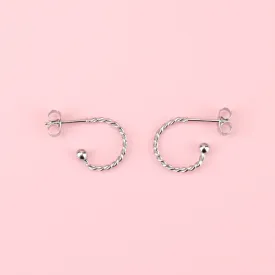 Tiny Twisted Hoop Earrings