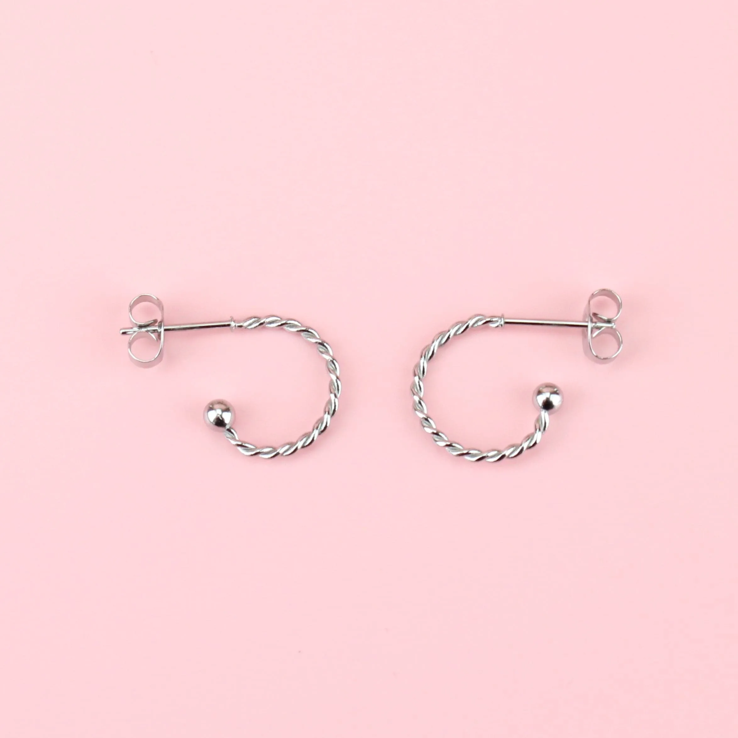 Tiny Twisted Hoop Earrings