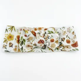 Top Knot Headband -  Forest Florals - Newborn to Adult