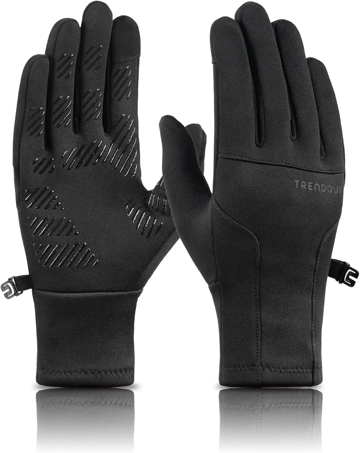 TRENDOUX Gloves for Women Winter Thin Liners Polar Fleece Lined Touchscreen Silicone Grip for Outdoor Sports Cycling Running Hiking