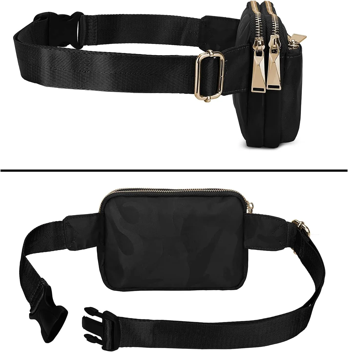 Uromee Fanny Packs for Women Crossbody Belt Bag Nylon Fashion Mini Waist Bag Everywhere Travel Hiking Running Adjustable Strap