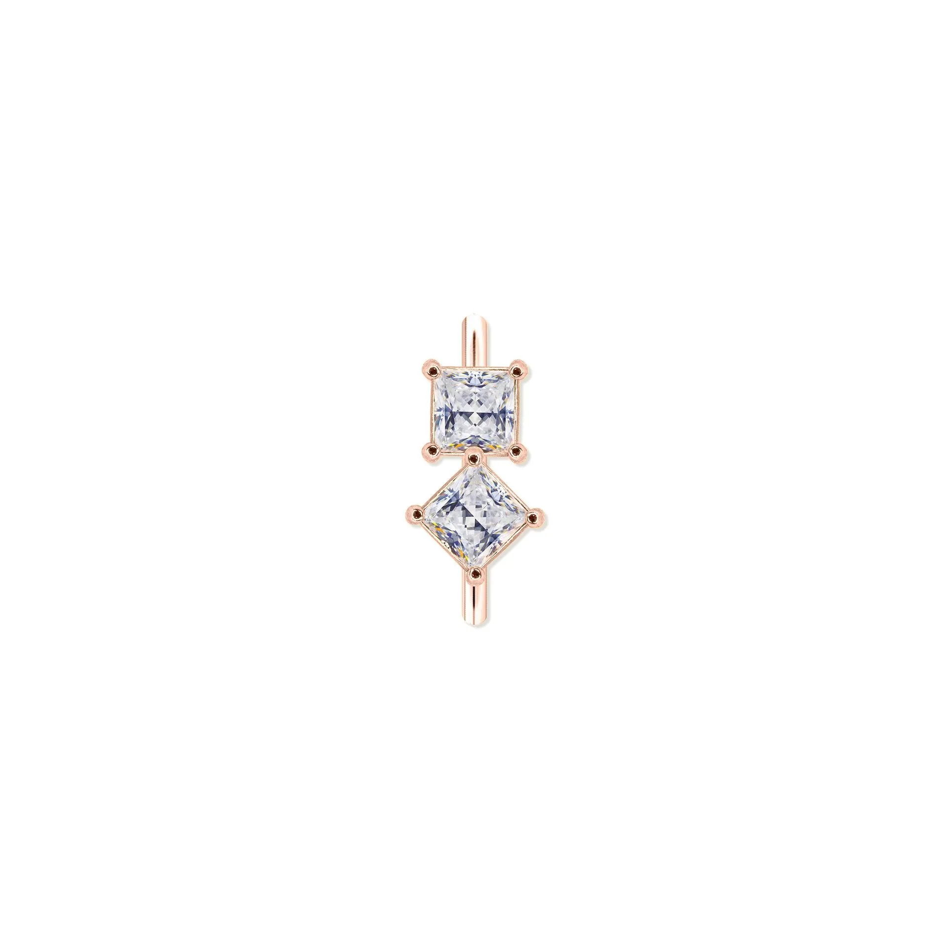 Val Hoop in in Rose Gold